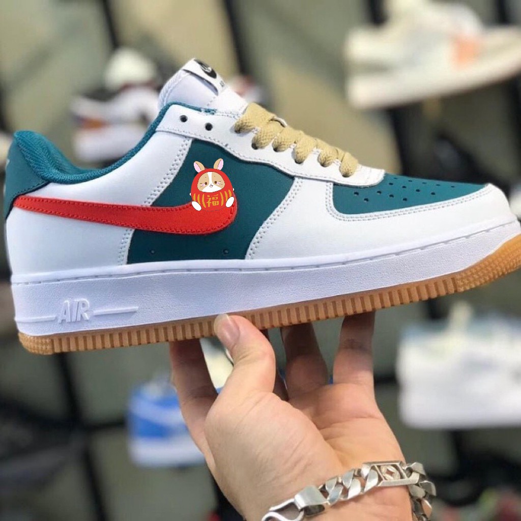 Giày AF1 Gucci, Giày Thể Thao Nike Gucci Xanh Đỏ Cao Cấp Đủ Full Qùa Tặng Size 36-43