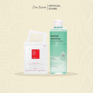 Cosrx miếng dán mụn Acne Pimple Master Patch + Freska Nước tẩy trang Micellar Sensitive Cleansing Water 400ml