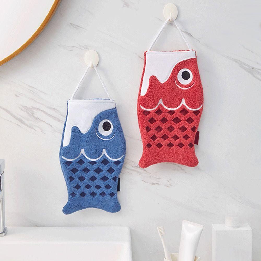 Ynatural Khăn Lau Chén Dĩa Hình Cá Có Móc Treo Tiện Lợi Dành Cho Gia Đình