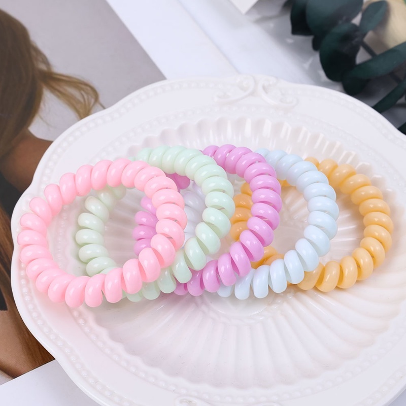 Dây Buộc Tóc Co Giãn Không Để Lại Dấu Vết Màu Sắc Ngọt Ngào Phong Cách Hàn Quốc Cho Nữ