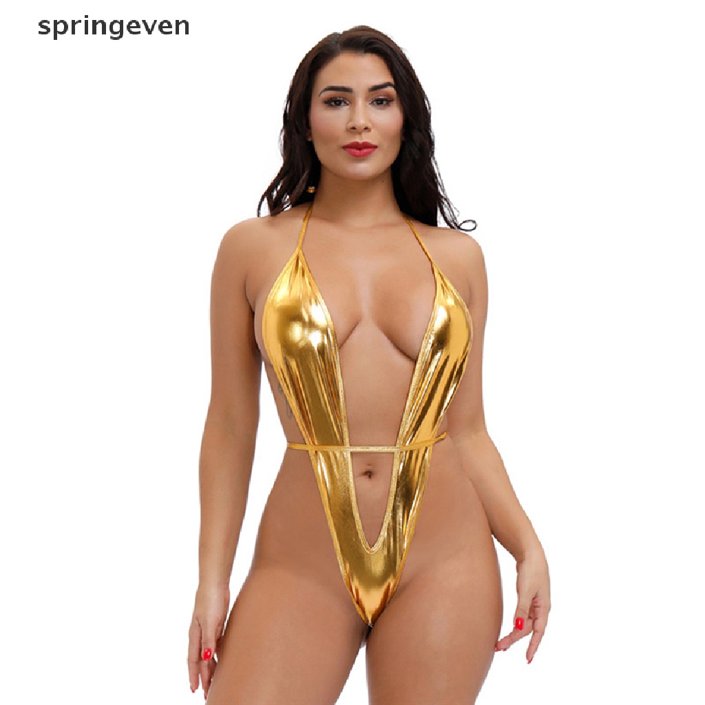 Bikini Một Mảnh Cổ Chữ V Phối Ren Gợi Cảm Cho Nữ