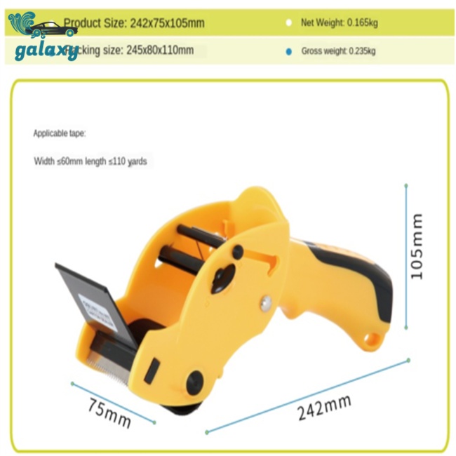 Galaxy Máy Cắt Băng Keo Dán Niêm Phong Chống Ăn Mòn Chịu Được Sức Nặng