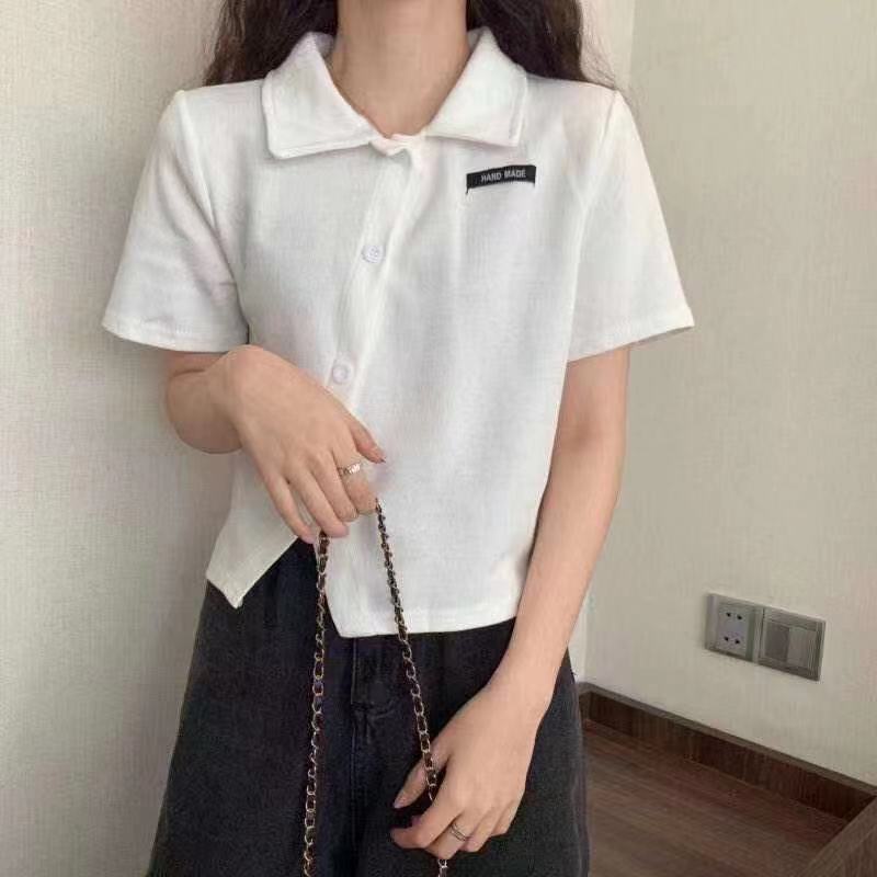 Áo polo Ngắn Tay Dáng Ôm Cài Nút Thời Trang Mùa Hè Dành Cho Nữ