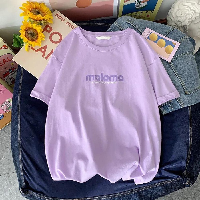 Áo thun NRVP tay ngắn in hình thời trang đường phố Hàn Quốc cho nữ