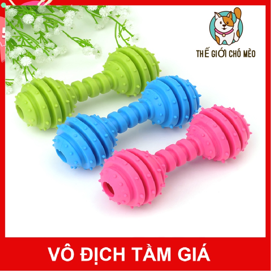 Quả Tạ Gai Có Lục Lạc Cho Thú Cưng Chó Mèo Làm giảm sự ngứa răng của thú cưng, phòng tránh việc cắn phá đồ bừa bãi