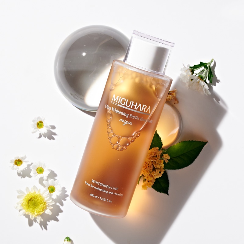 Miguhara Chai 400ml Dưỡng Ẩm Làm Trắng Da Dạng Nén Chất Lượng Cao