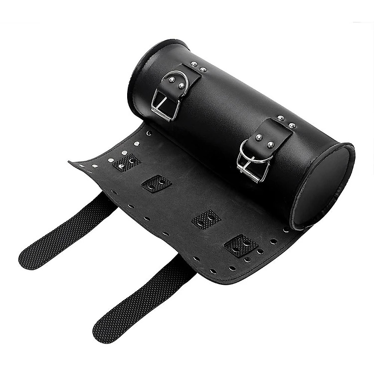 Túi Trống Tròn 30cm Đuôi Xe Máy Chống Nước cho xe Moto/xe đạp bằng da PU