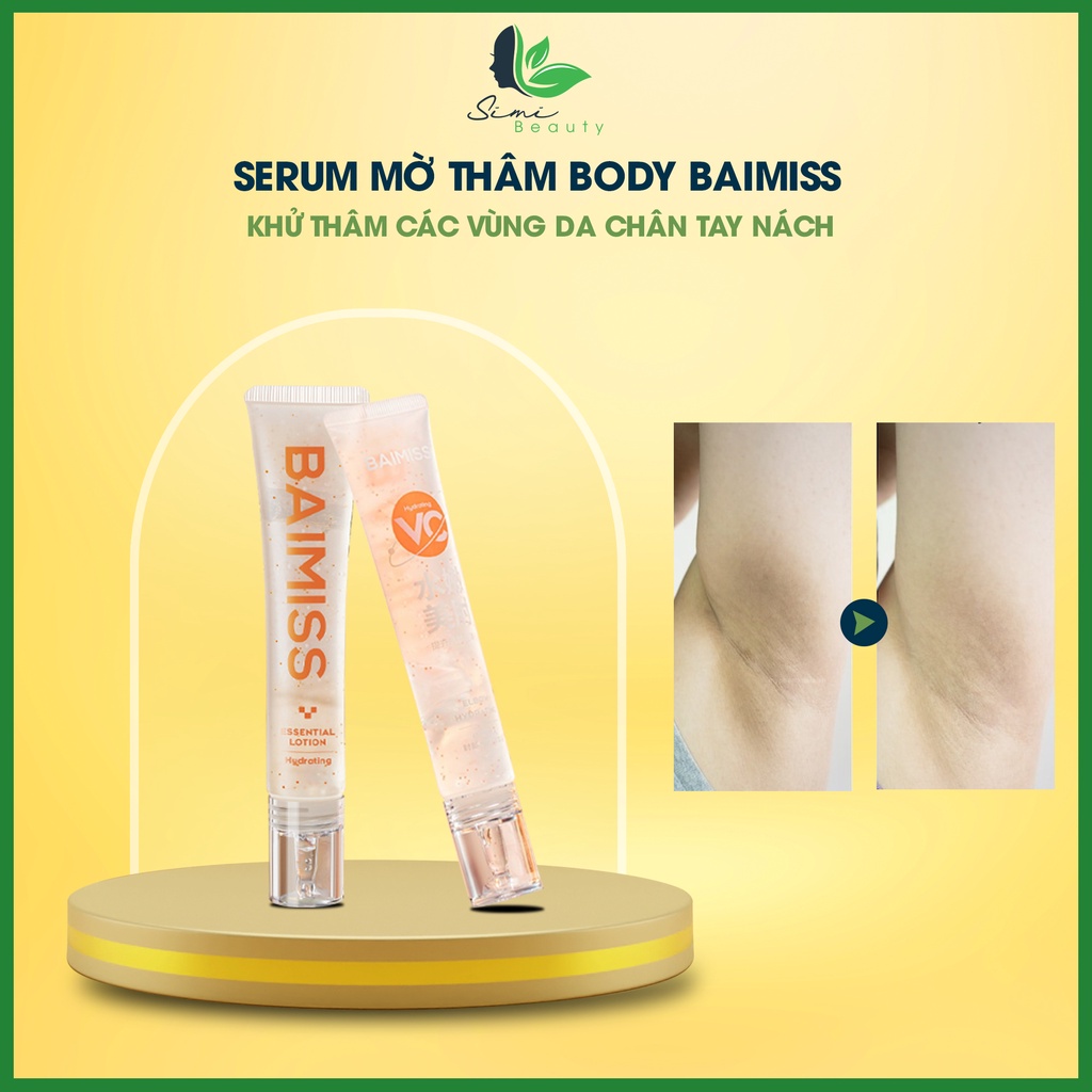 Tinh chất mờ thâm tay chân Baimiss - Serum Baimiss khử thâm sẹo, khuỷu tay, chân, cổ, nách Baimiss