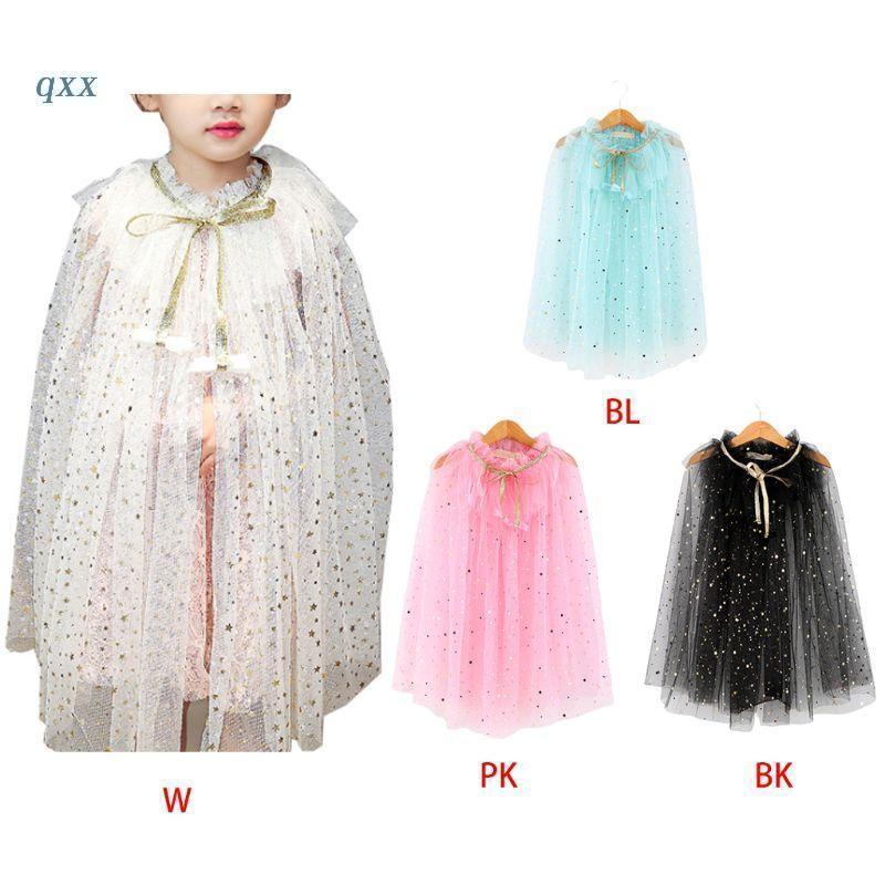 Áo Choàng Tulle Đính Kim Sa Hình Ngôi Sao Màu Kẹo Ngọt Ngào Dễ Thương Cho Bé Gái Dự Tiệc Festiva
