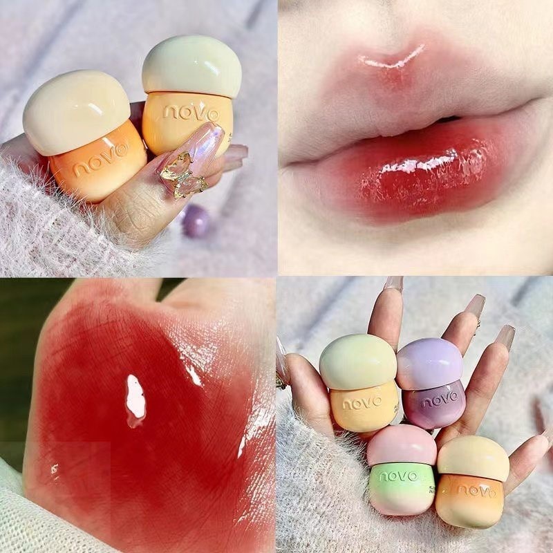 Son Môi NOVO Dạng Thạch Dưỡng Ẩm Lâu Trôi Thiết Kế Hình Nấm