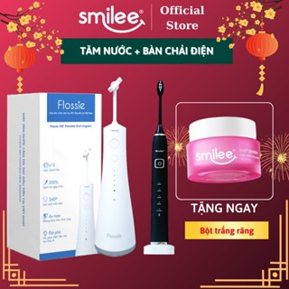 Máy tăm nước 360 độ Flossie và bàn chải điện cầm tay Brushie - Combo chăm sóc răng miệng
