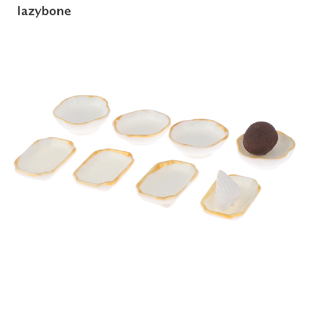Set 4 Chén Đĩa Đựng Bánh Tráng Miệng Trang Trí Nhà Búp Bê 1: 12