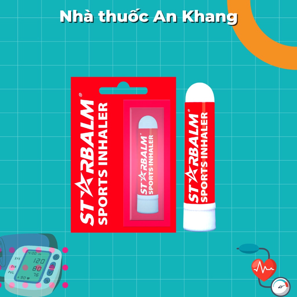 Chai hít Starbalm Sports Inhaler 1,1g ống hít giúp thông mũi