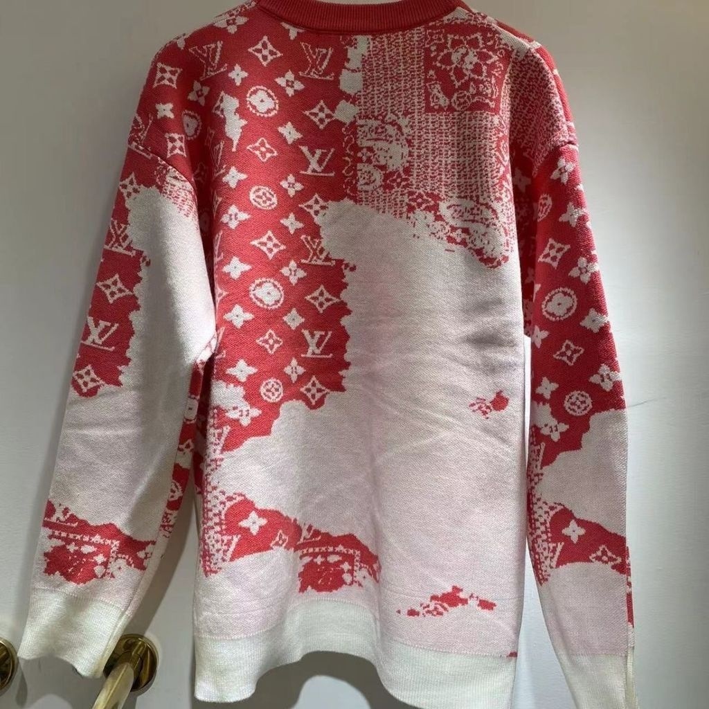 Hàng Có Sẵn!Lv!Áo Khoác Cardigan Dệt Kim Giữ Ấm Thiết Kế Mới Thời Trang Dành Cho Cặp Đô