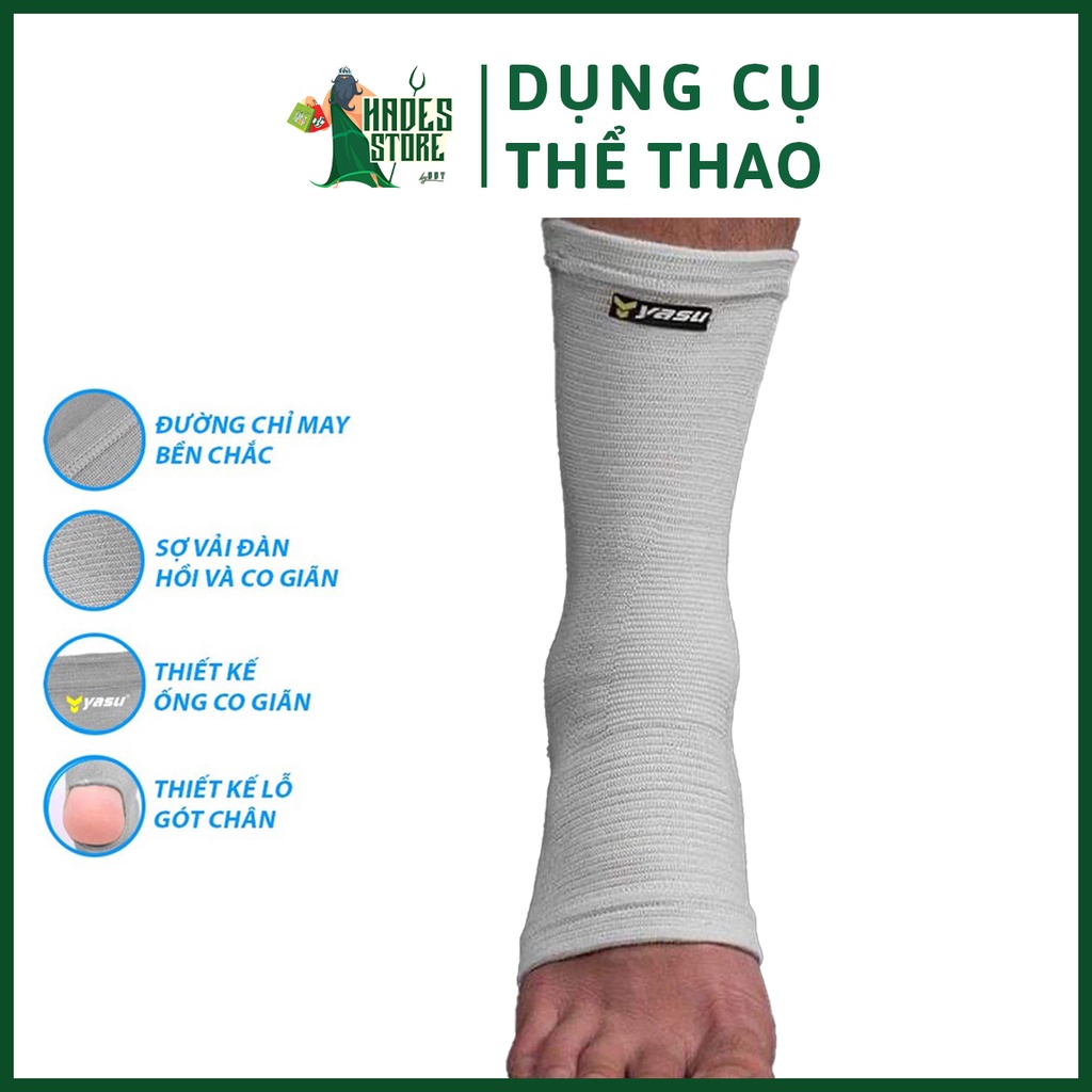 Băng cổ chân đá bóng dạng dài Yasu, bó gót chân thể thao Yasu giúp bảo vệ chân giảm chấn thương