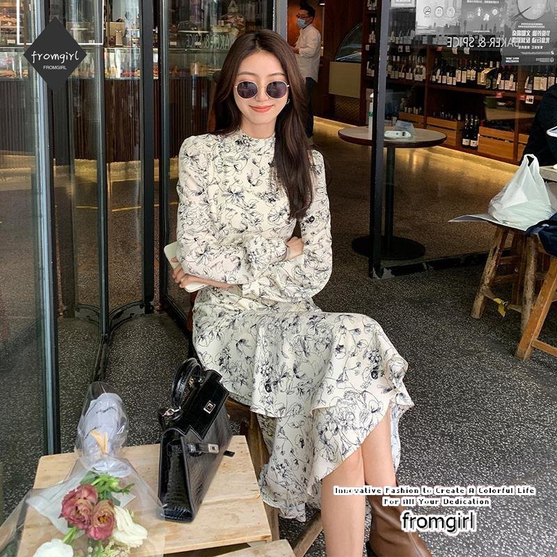 Đầm Hoa Dài Thời Trang Mùa Xuân Pháp 2023 Dành Cho Nữ