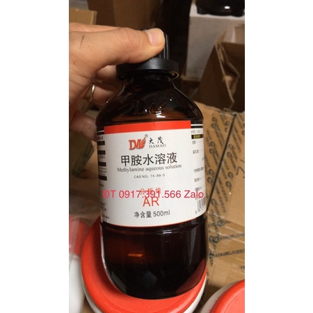 Hoá chất Methylamine 40% in H2O CAS#: 74-89-5 chai 500ml