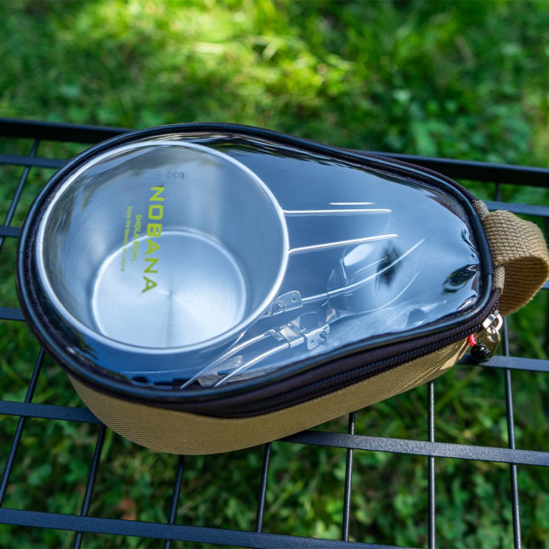 Bộ Chén/ Bát inox 304 có quai cầm, chén cắm trại dã ngoại