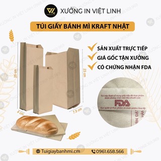 tui dung banh mi [Free ship] 500 túi bánh mì 13x25cm giấy kraff siêu đẹp