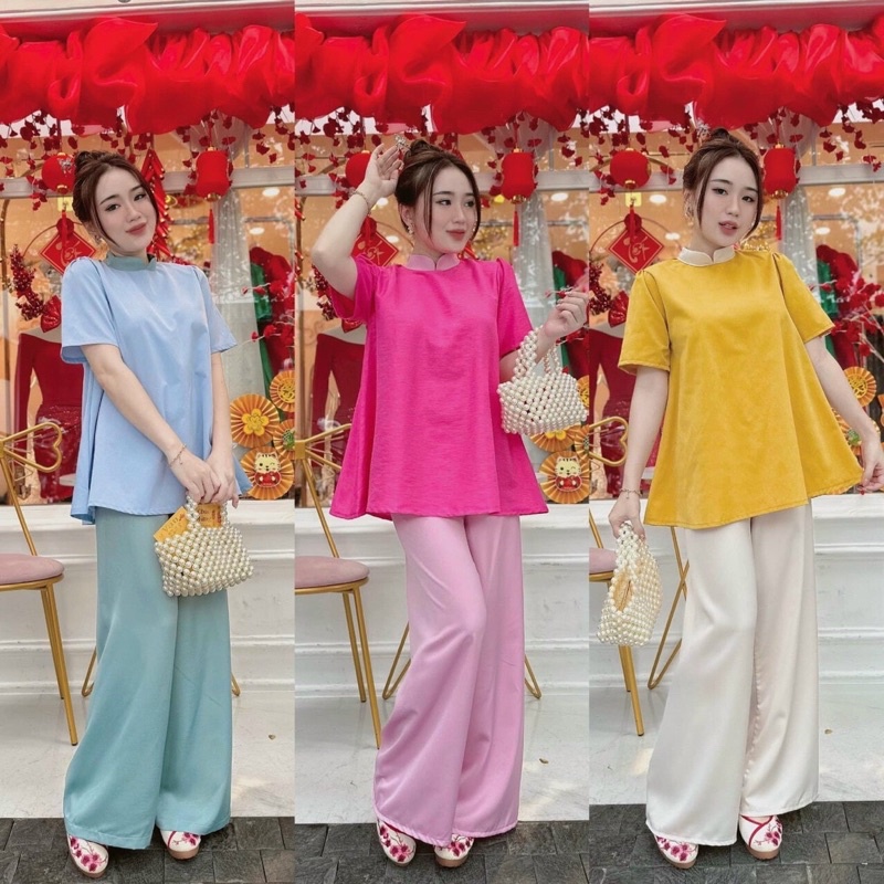 SET BỘ LAM PHI TUYẾT TRƠN TAY NGẮN QUẦN SUÔNG
