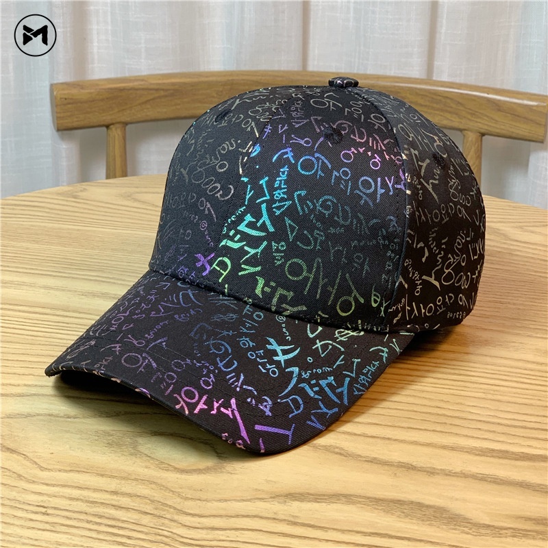 Mũ Lưỡi Trai In Chữ Graffiti Phong Cách Hàn Quốc