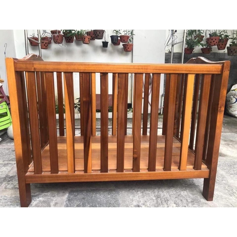 Pass Cũi Gỗ nguyên Cây Cho Bé Nằm