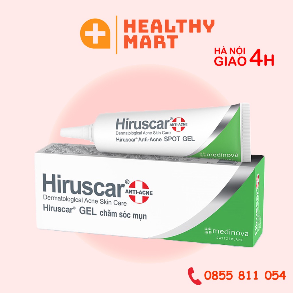 ✔️️️️Gel giảm mụn ngừa thâm Hiruscar Anti-Acne Spot Gel+ 10 gram