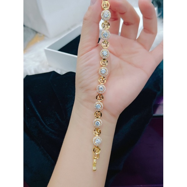 Lắc kim tiền mạ vàng