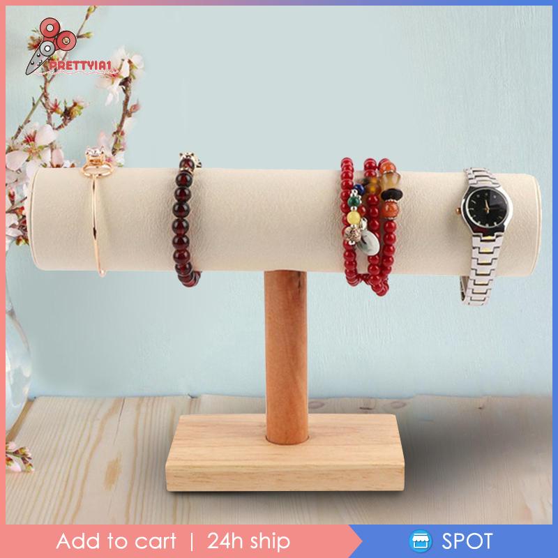 [Prettyia1] Giá Đỡ Trưng Bày Trang Sức Bằng Gỗ Để Bàn