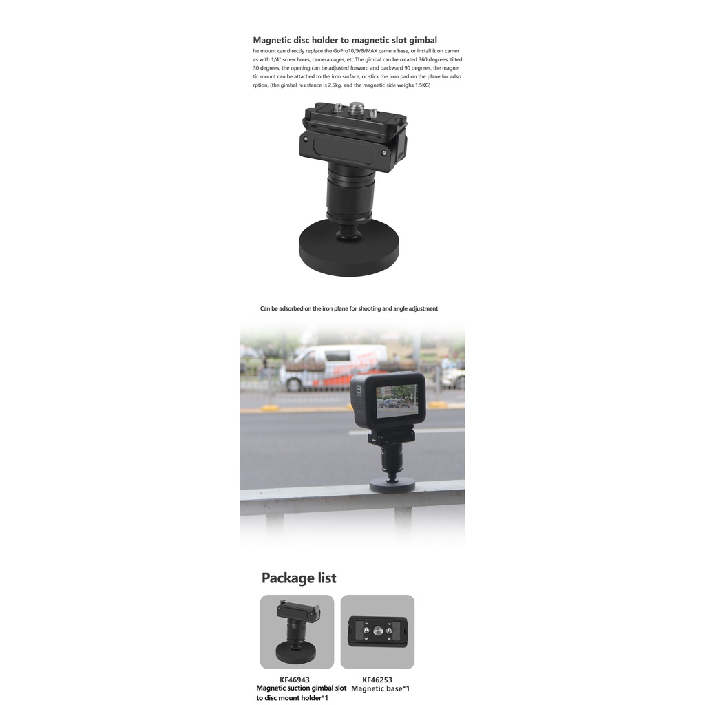 Đế Nam Châm XT-XINTE Kèm Ốc Vít 1 / 4 Chuyên Dụng Cho Máy Ảnh Thể Thao DJI ACTION 2