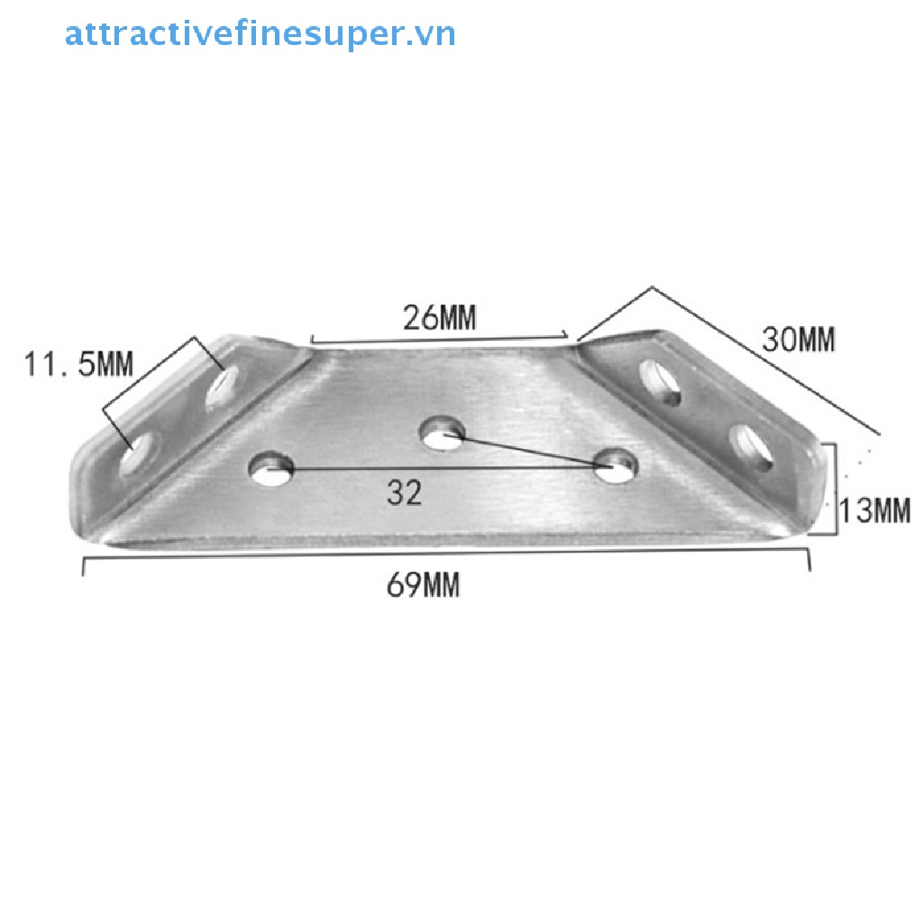 Phụ Kiện Cố Định Góc Vuông Bằng Thép Không Gỉ Chuyên Dụng Cho Đồ Nội Thất