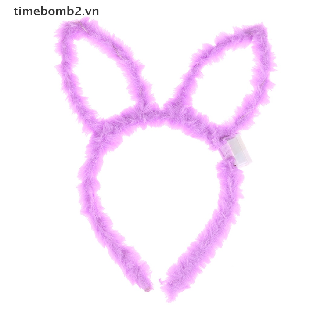 Băng Đô Tai Thỏ Có Đèn LED 10 Bóng Cho Bé