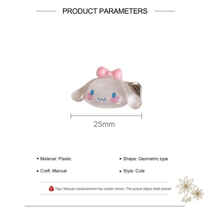 SANRIO Set 1 Kẹp Tóc Mini Hình Chú Chó Yugui Dễ Thương Cho Nữ Mới