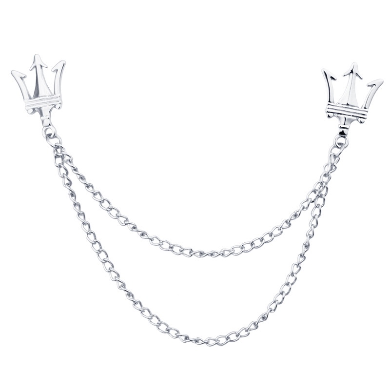 Ghim Cài Áo Ba Lớp Đính Đá Thời Trang Hàn Quốc Cho Nam Nữ