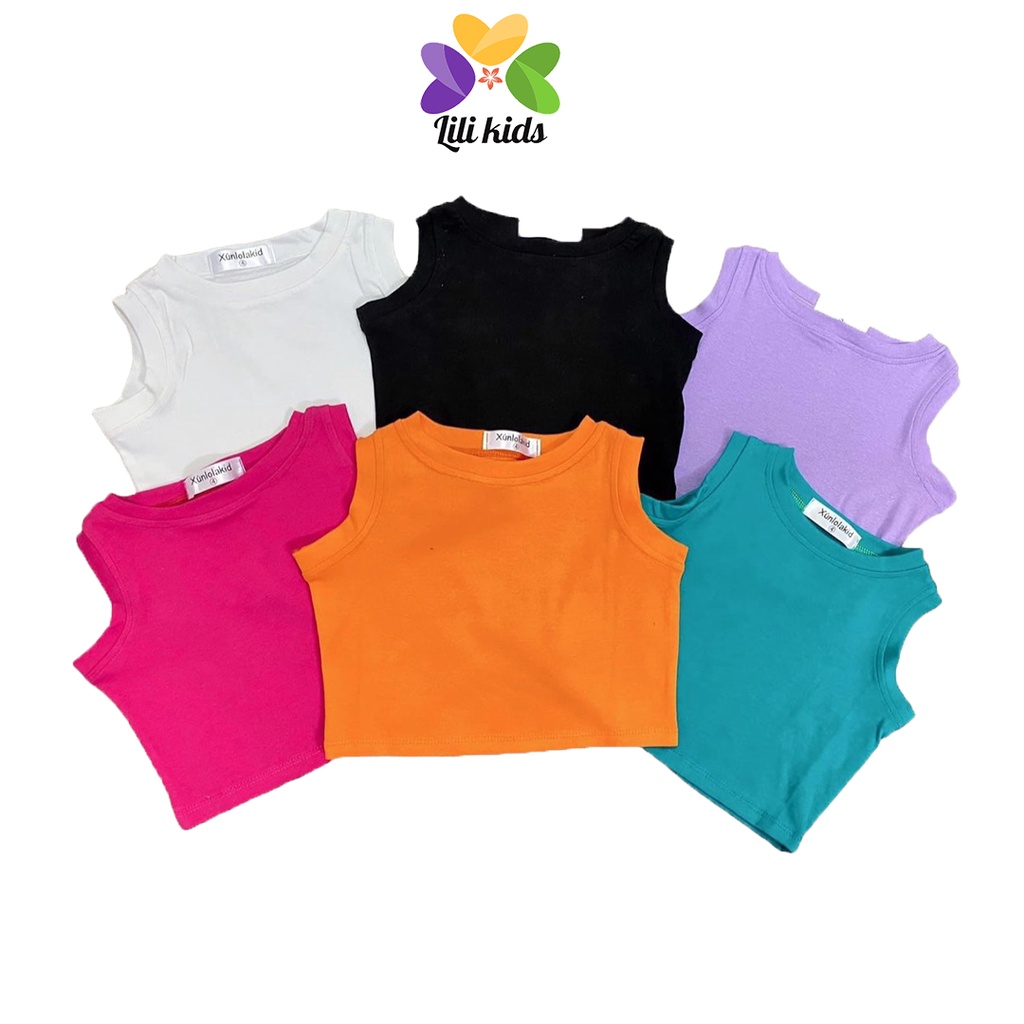 Áo croptop sát nách cho bé gái màu sắc cực yêu LILIKIDS áo croptop bé gái AP21