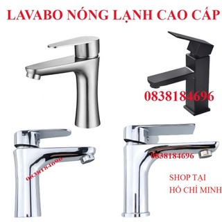Vòi rửa mặt nóng lạnh kiểu tròn eo LABABO EO NÓNG LẠNH. Inox 304 cao cấp. Vòi lavabo nóng lạnh. Lavabo eo nóng lạnh