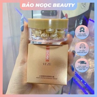 Serum viên dưỡng da căng bóng VEZE cung cấp collagen thu nhỏ lỗ chân lông, căng mướt, sáng hồng - hộp 30 viên