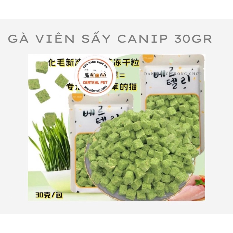 viên ức gà mix cỏ mèo hỗ trợ tiêu búi lông gói 30gr
