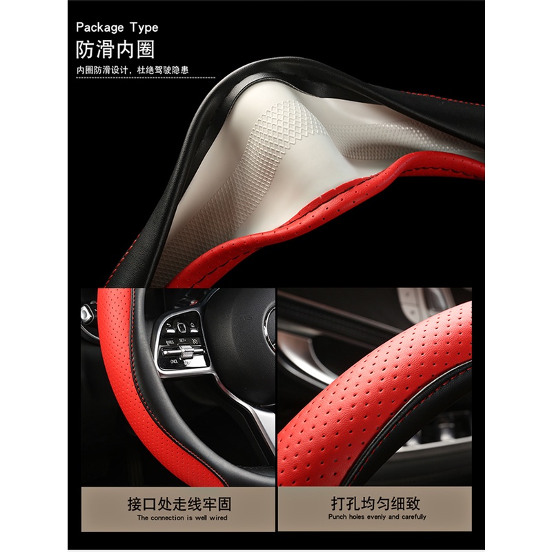 Bọc Vô Lăng Bằng Da Sợi Nhỏ Cho Xe Hơi Toyota Fortuner 2016-2019 2021 2022 Hilux 2015-2019 2020 2022