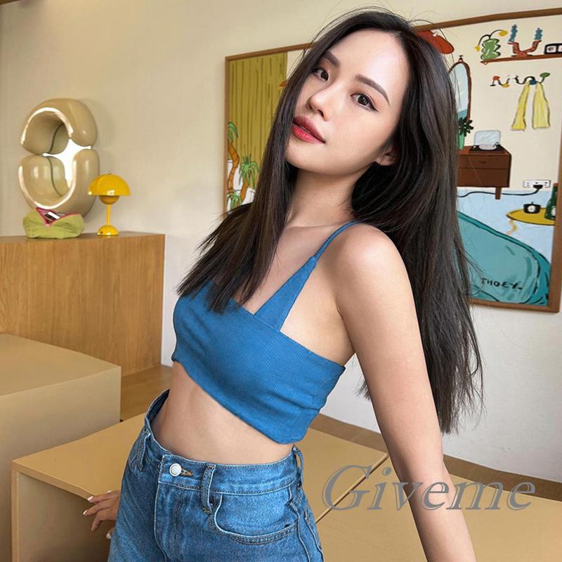 Áo Hai Dây Hở Lưng Màu Trơn Thời Trang Mùa Hè Cho Nữ