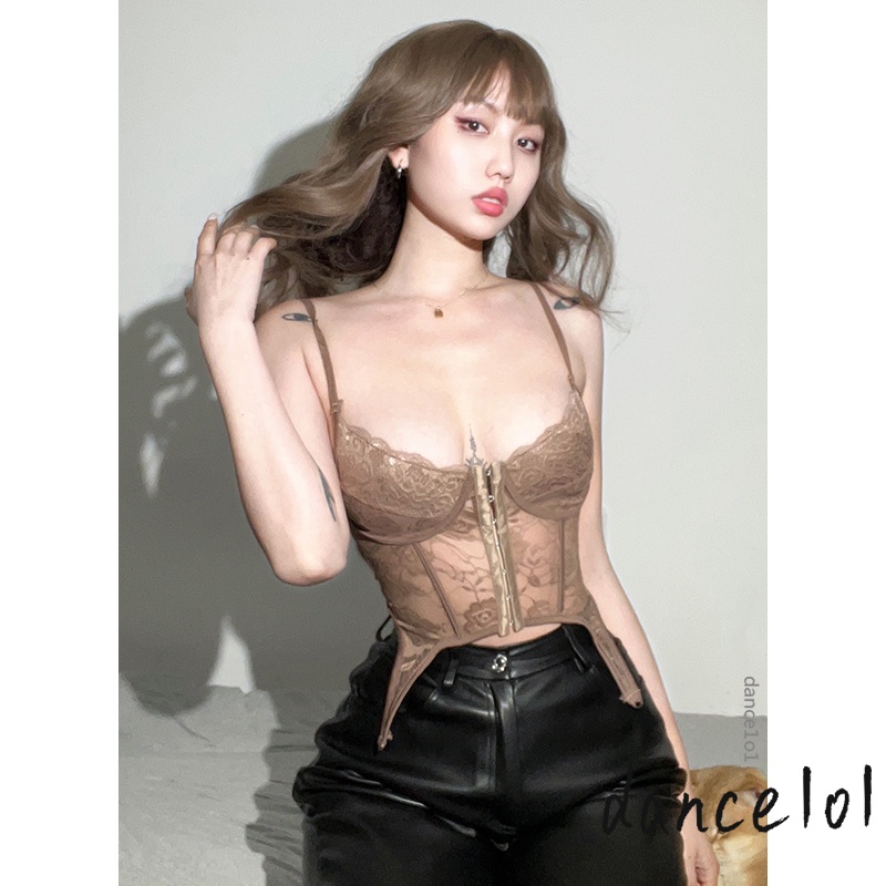 Áo Khiêu Vũ 1O1 Cổ Chữ V Phối Ren Gợi Cảm Cho Nữ