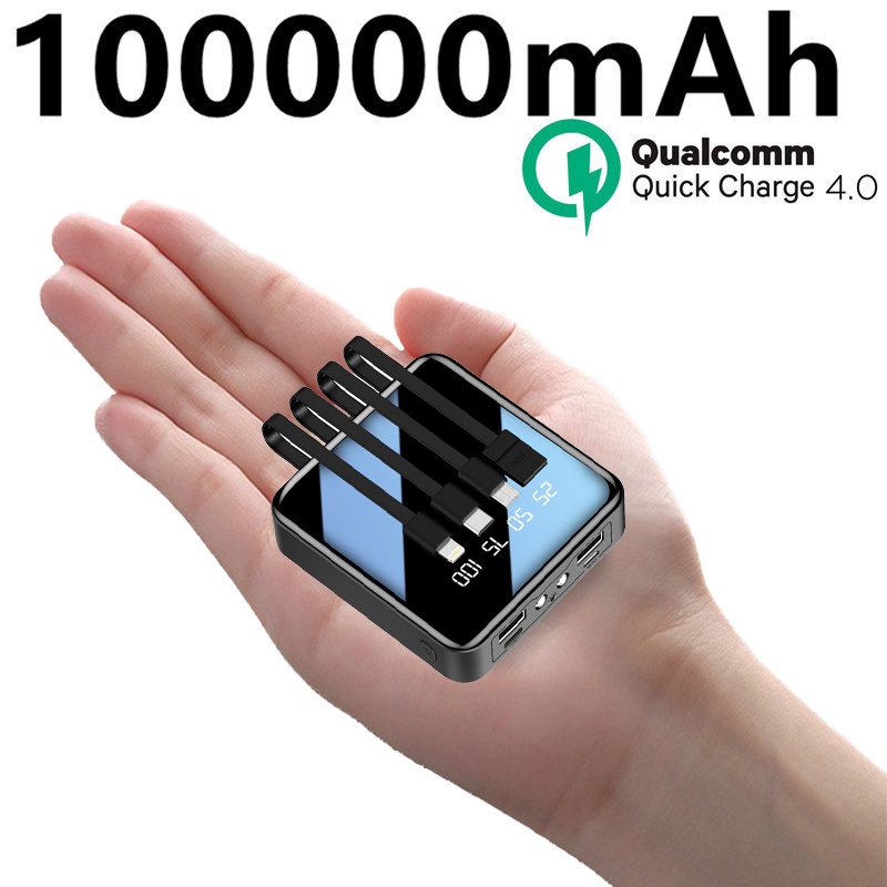 Powerbank Mini 100000Pin Sạc Dự Phòng Ngoài Cho iphone android