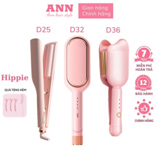 Máy uốn tóc xoăn sóng nước cao cấp màn LCD hiện nhiệt tùy chỉnh công nghệ gốm sứ bảo vệ tóc Ann Mart Vn