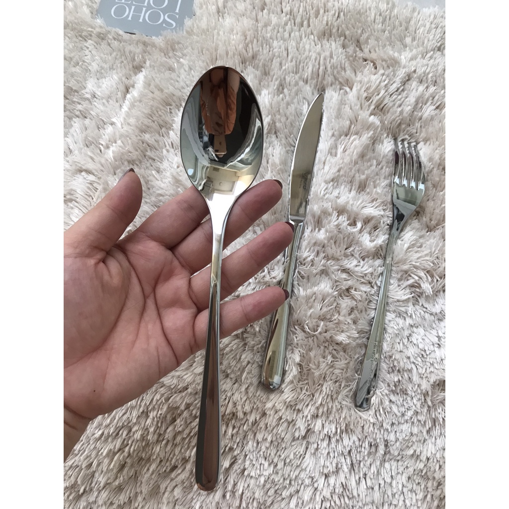 Bộ Dao muỗng  nĩa  ăn bít tết, Inox cao cấp sáng bóng, tinh tế, thiết kế sang trọng VIVO