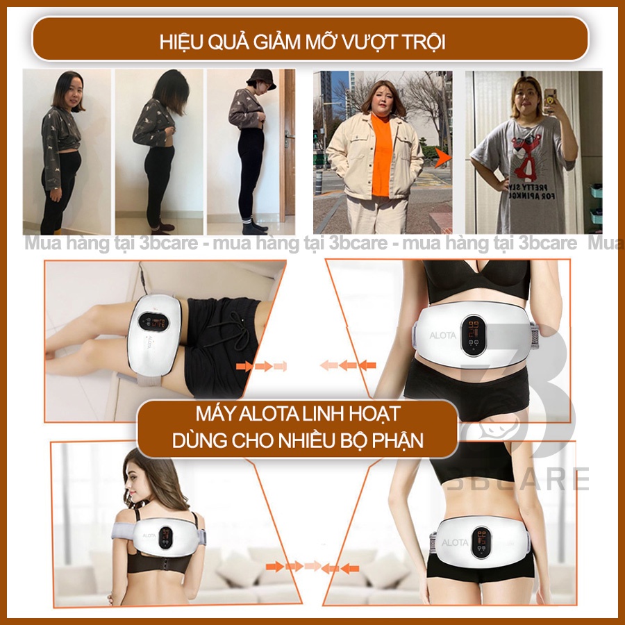 Máy massage bụng ALOTA M57 xung điện kép sóng siêu âm đánh tan mỡ dày giảm mỡ bụng hiệu quả - Shop 3B Care