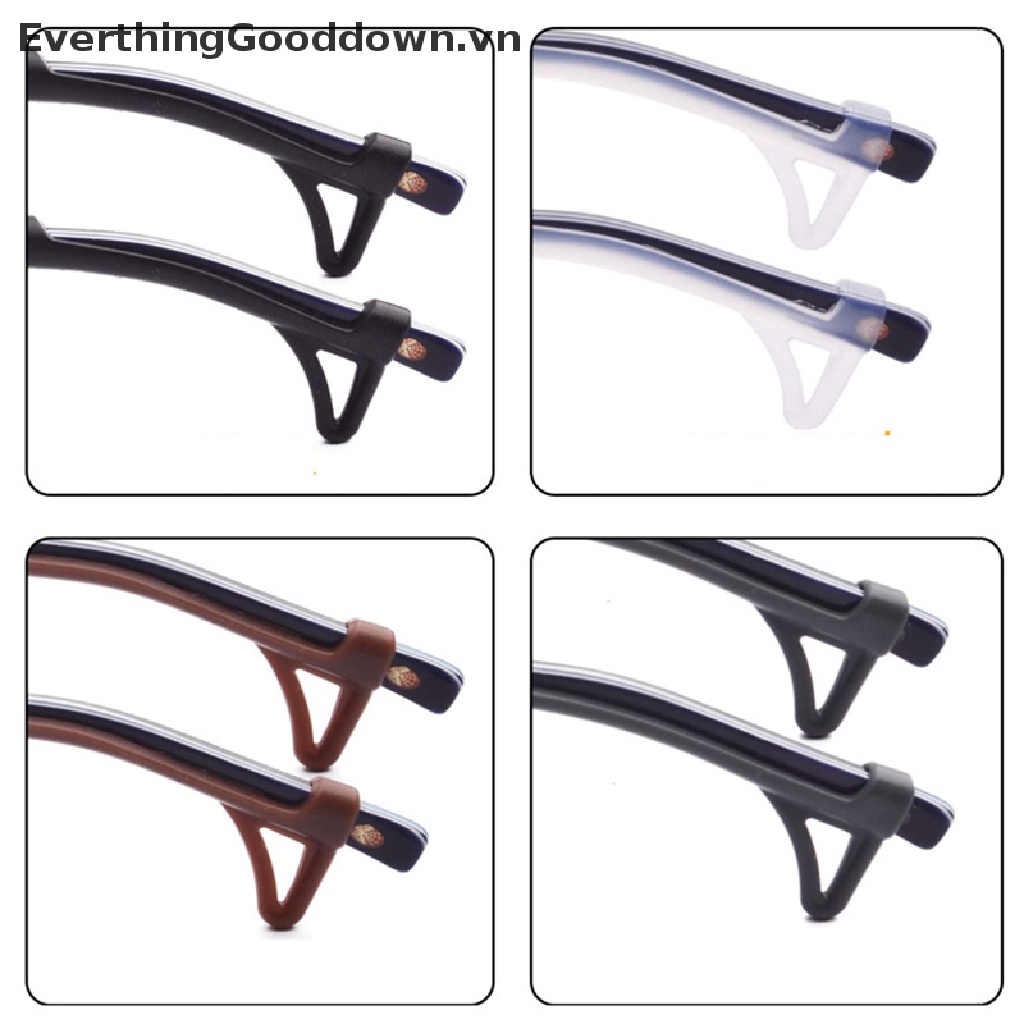 Everthinggooddown 5 Cặp Móc Giữ Mắt Kính Bằng Silicon Chống Trượt