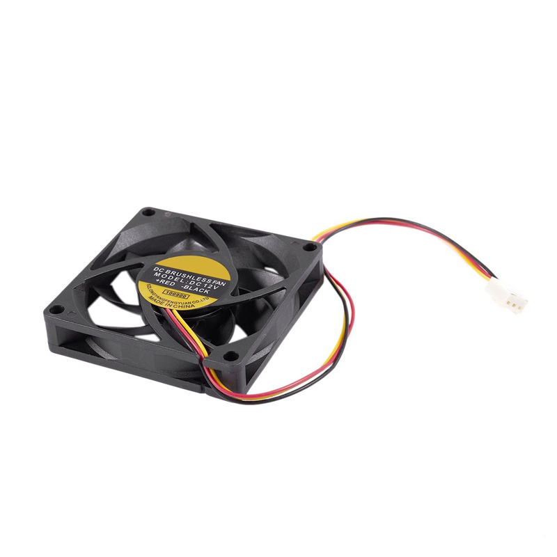 Quạt Tản Nhiệt 3 Chấu 70x70mm 12V Cho CPU Máy Tính Đen