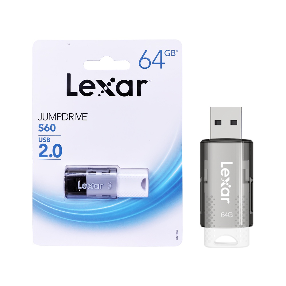 USB 2.0 Lexar JumpDrive S60 - 64GB, tương thích tốt với PC, MAC, hàng chính hãng