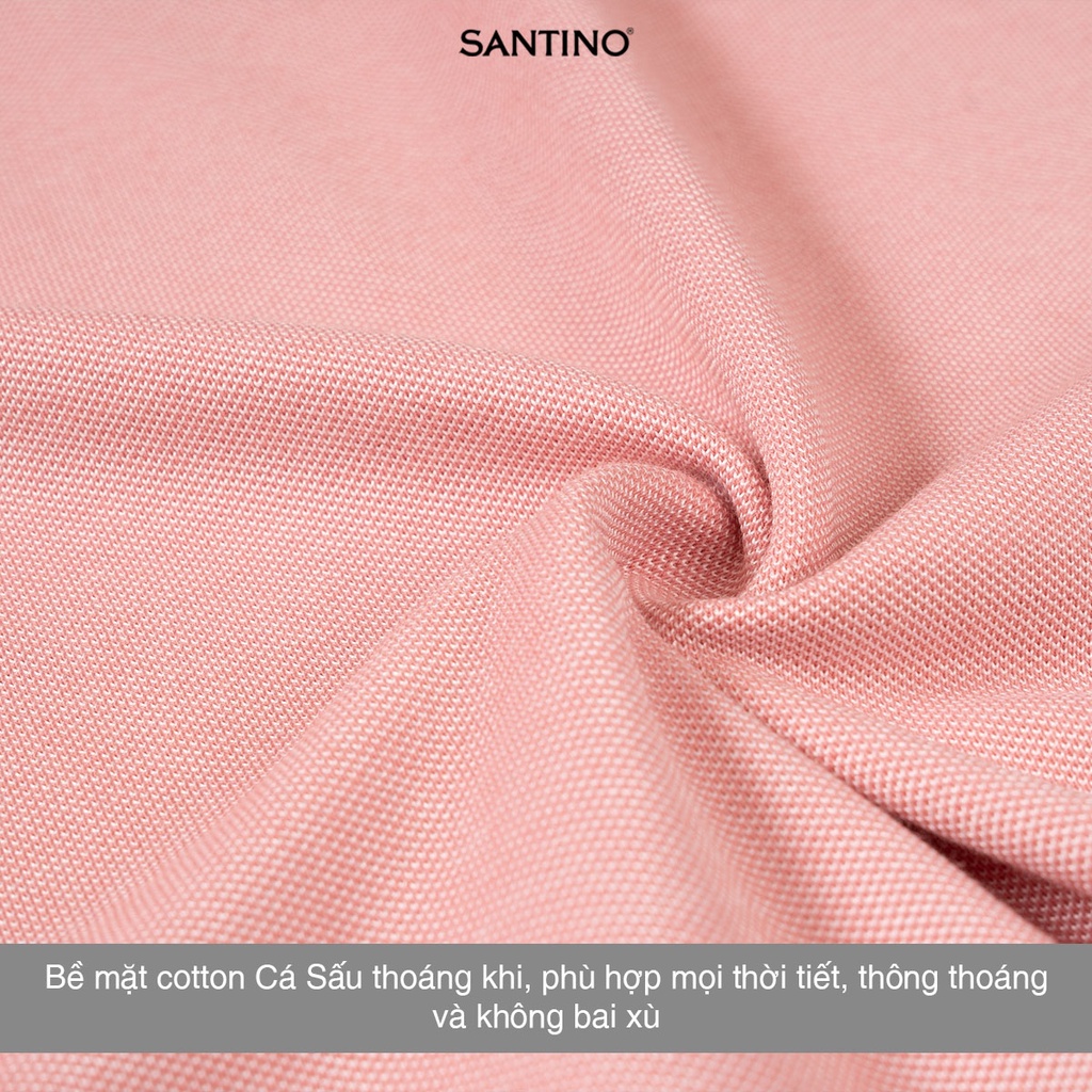 Áo Polo Nam Basic Santino Chuẩn Phom, Chất Liệu Cá Sấu Co Giãn Thoải Mái, Trẻ Trung Lịch Sự E620