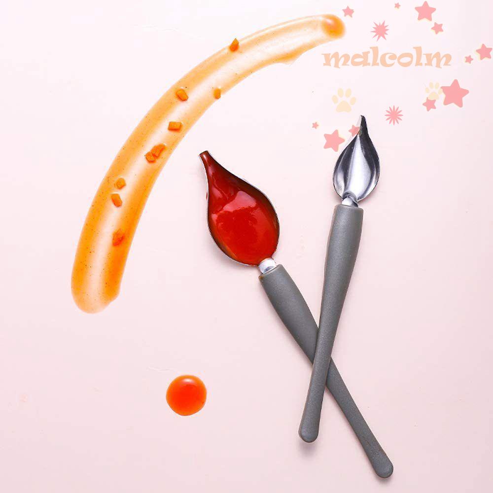 Muỗng / Nĩa / Đĩa Ăn Tráng Miệng Vẽ Họa Tiết Nước Sốt Malcom Chống Trượt Nghệ Thuật Phương Tây Dành Cho Trang Trí Thức Ăn